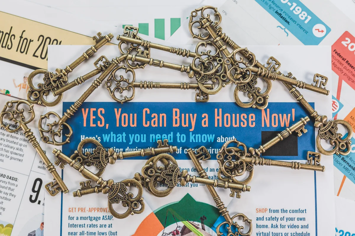 House keys handed over after inheriting a paid-off home
